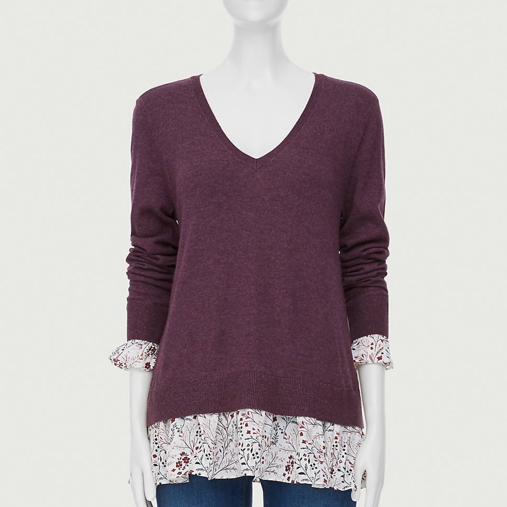 NWT Flounce Sleeve Sweater XLarge